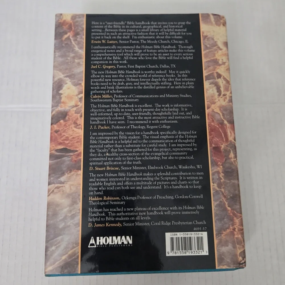 Vintage 1992 Holman Bible Handbook Hardcover Dust Jacket David Dockery USA Made